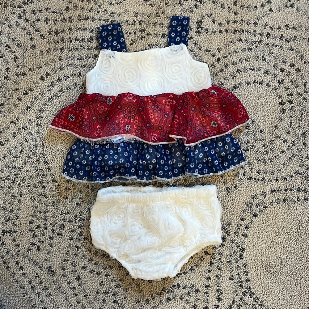 Baby girl 4th of July outfit